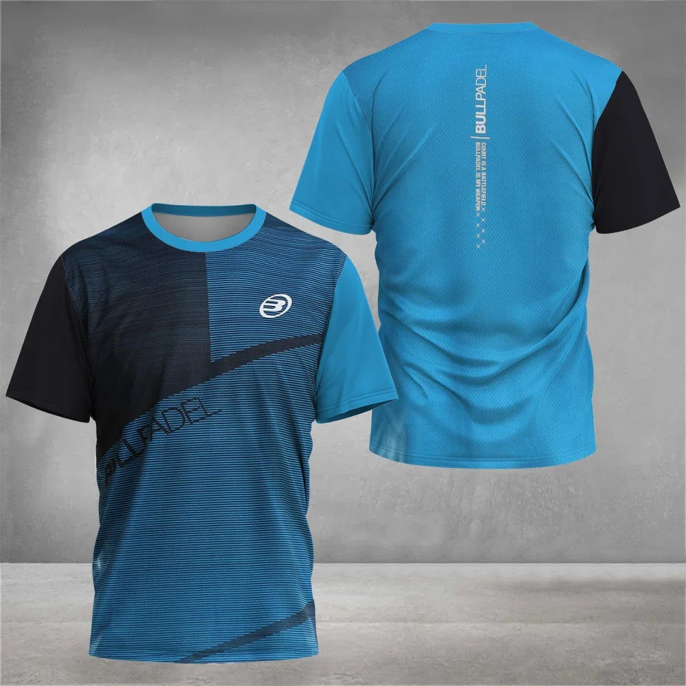 2026 New Padel Element Print Quick-drying Short Sleeve Men's Tennis Breathable Wear Men's Ultra-thin Fitness T-shirt Casual Top