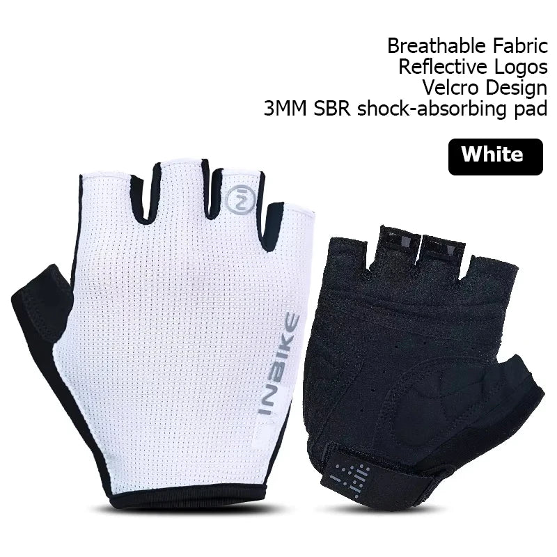 Guantes MTB INBIKE Verano – Medio Dedo con Absorción de Impactos