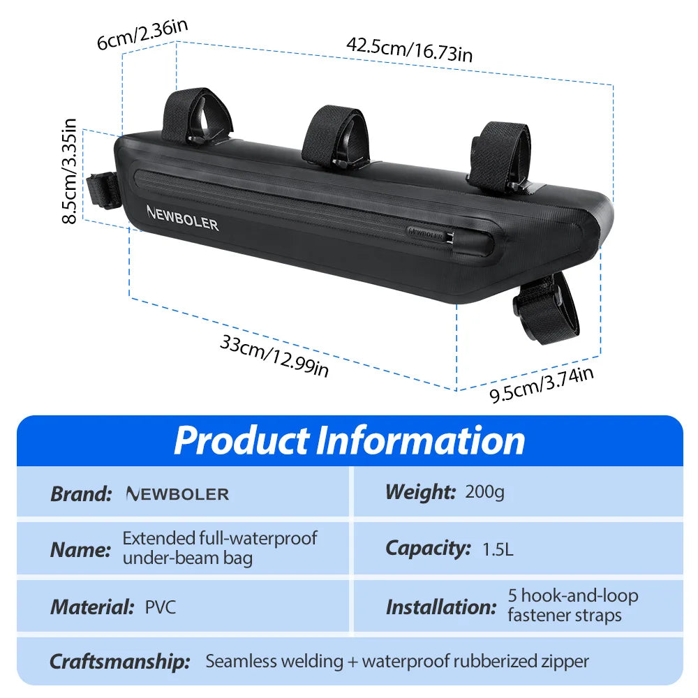 NEWBOLER Bicycle Bags Cycling Top Tube Front Frame Bag Waterproof MTB Road Triangle Pannier Dirtresistant Bike Accessories Bags