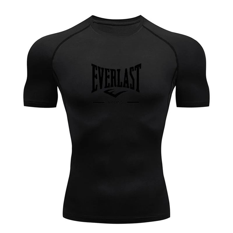 2026 New Men's Running Compression T-Shirt Short Sleeve Gym Workout Shirts Fitness Shirts Men's Jogging Sportswear Sweatshirts