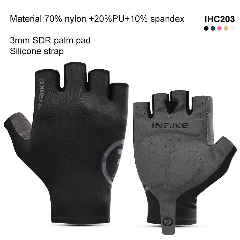 Guantes de Ciclismo INBIKE Unisex – Medio Dedo Ligeros para MTB y Deporte