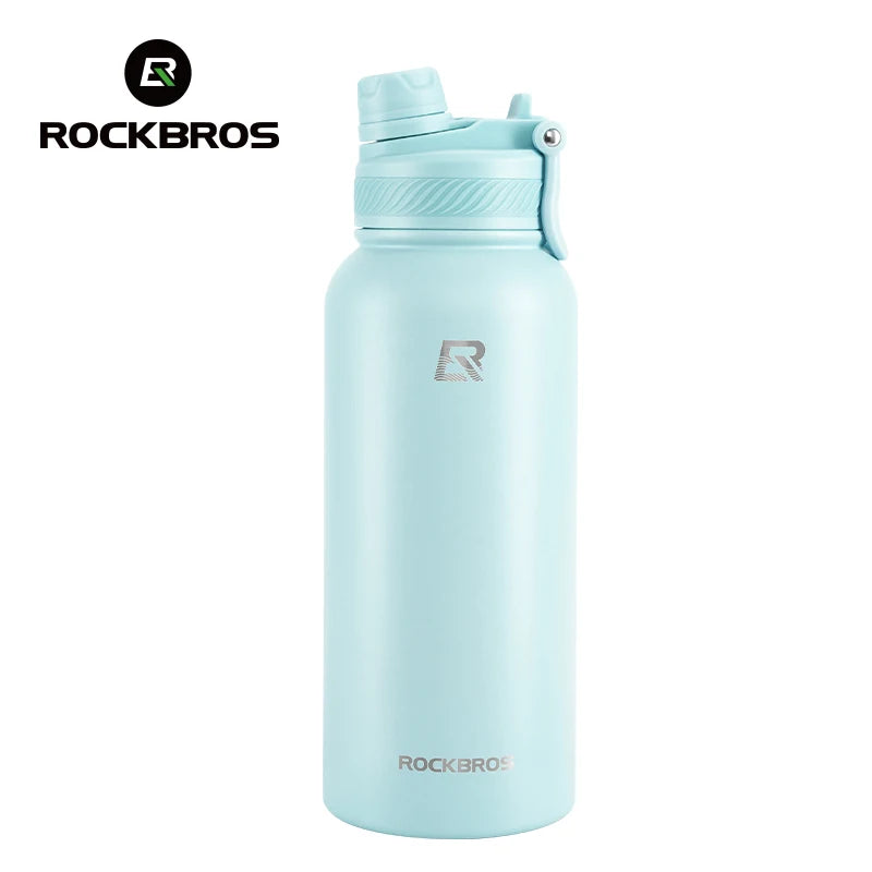 Botella Térmica ROCKBROS – Acero Inoxidable 304 para Deporte y Ciclismo