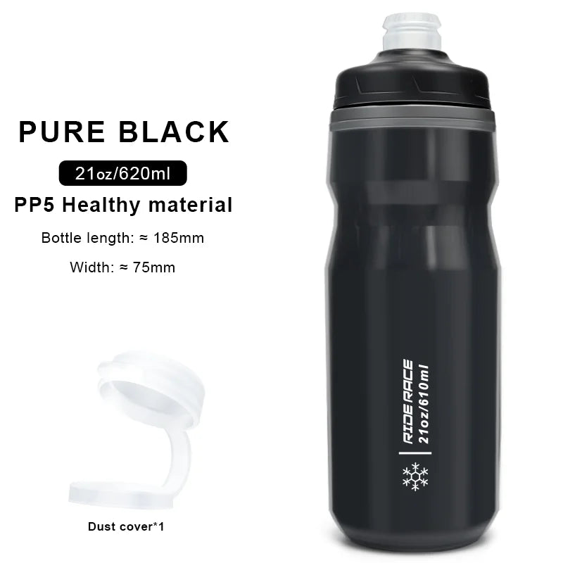 Botella Térmica de Ciclismo RIDERACE 610ml – Doble Capa para MTB y Carretera