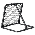 Filet de rebond de football, 86,3 x 86,3 cm, rebondisseur pour entraînement football portable, tube en fer, filet de but à angles entièrement réglables, équipement pour enfants et tous âges