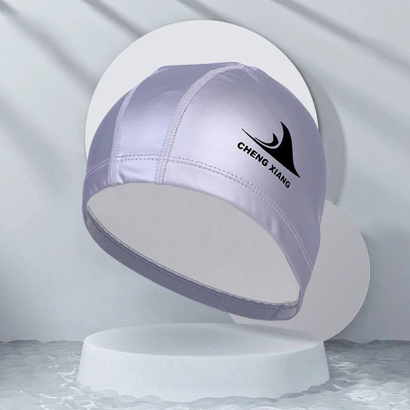 Waterproof Fabric Protect Ears Long Hair Sports Swim Pool Hat Shark High Elasticity Flexible Durable Swimming Cap For Men Women