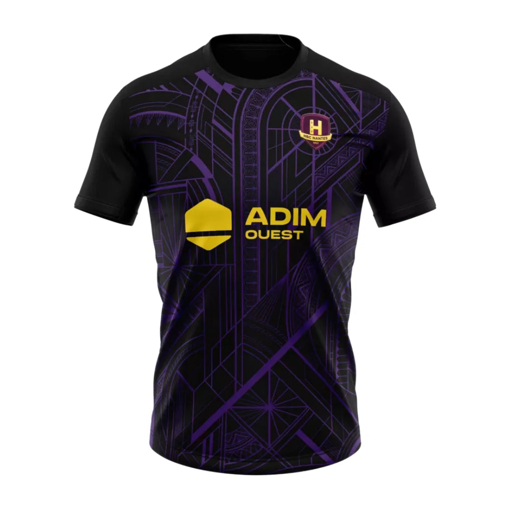 25-26 HBC Nantes Handball jersey Competition Training Kit Summer Sports Dry Quickly Men's T-Shirt Kid's Clothing Tee Woman