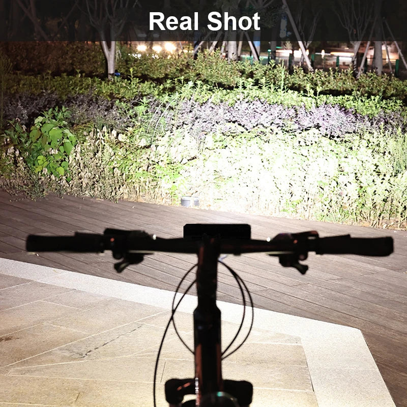 Luz delantera para bicicleta TouCloud, batería externa de 10000 mAh, linterna impermeable con carga USB, accesorios para ciclismo de montaña y carretera.