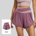 Breathable High Waist Yoga Tennis Shorts with Pocket Women's Lightweight Quick-dry Elestic Golf Athletic Fitness Running Shorts