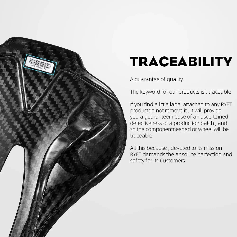 Sillín de bicicleta RYET impreso en 3D, 120 g, cojín de carbono, asiento de bicicleta superligero para MTB, gravel y bicicleta de carretera. Accesorios de ciclismo.
