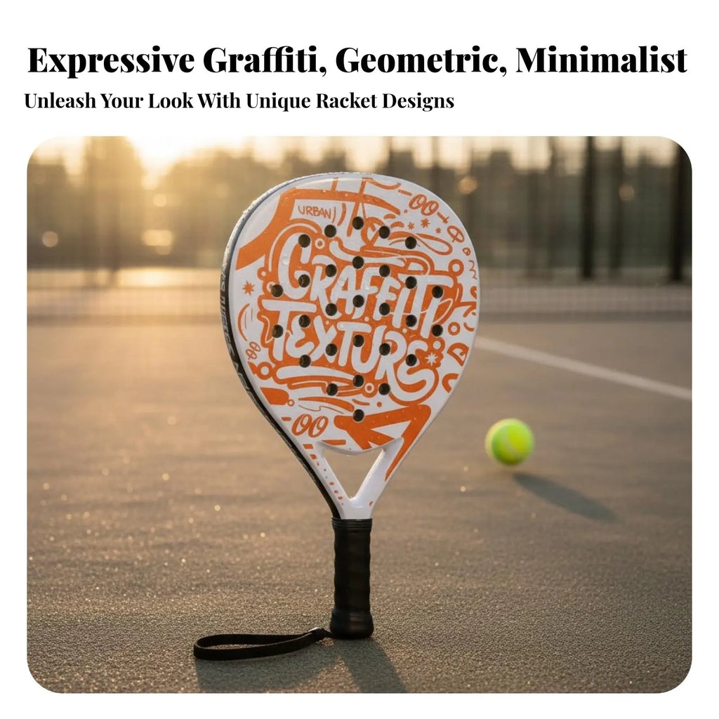Beginner Padel Paddle Strong Bounce Lightweight Padel Racket Sport Racket Paddle Racquet Kit Shock Absorbing Enlarged Sweet Area