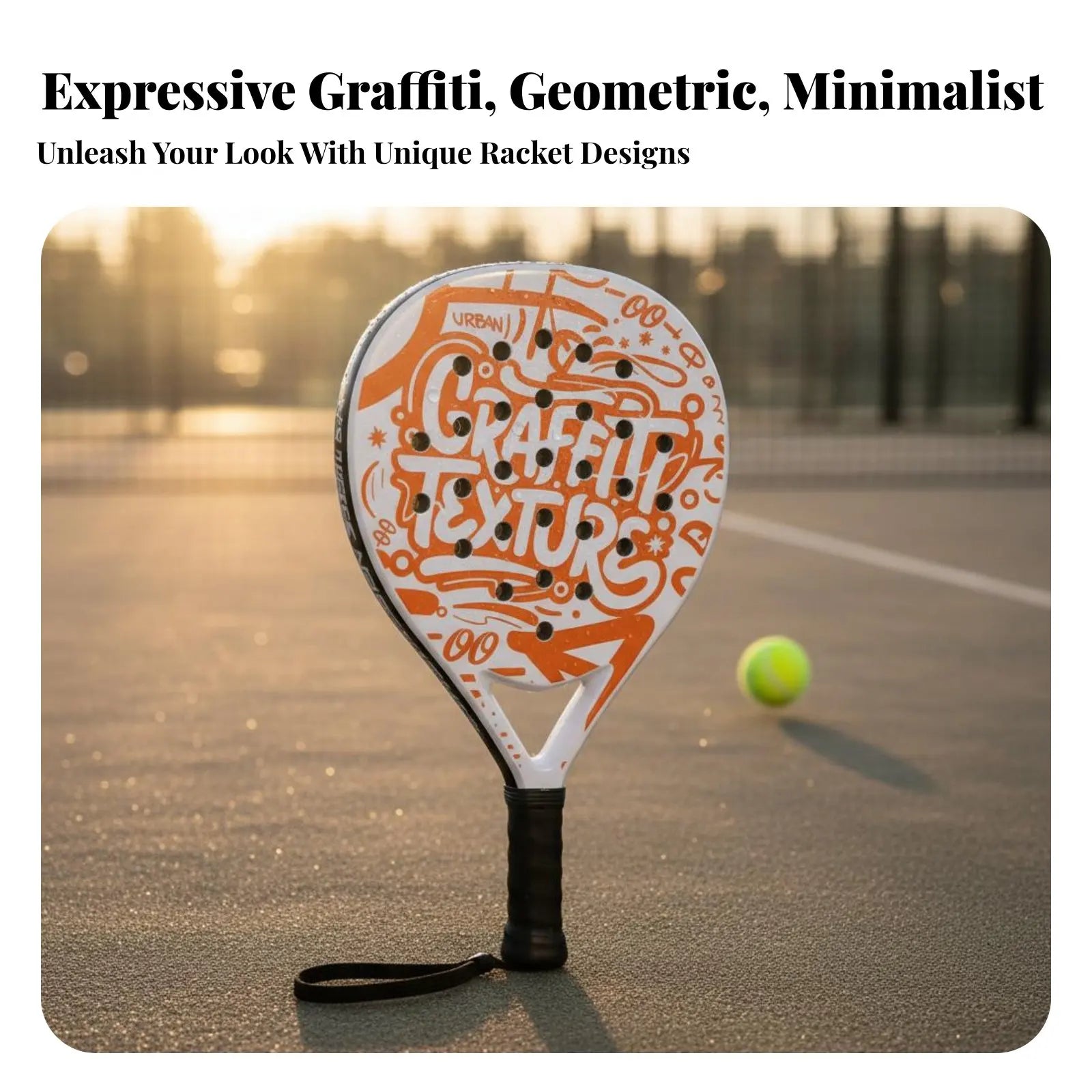 Beginner Padel Paddle Strong Bounce Lightweight Padel Racket Sport Racket Paddle Racquet Kit Shock Absorbing Enlarged Sweet Area