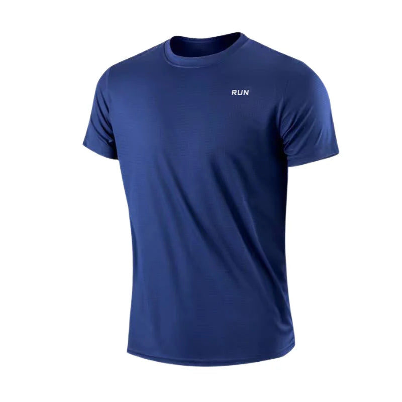 Camiseta de manga corta de secado rápido para hombre, ideal para gimnasio, correr, entrenamiento, ejercicio y deportes. Ligera.