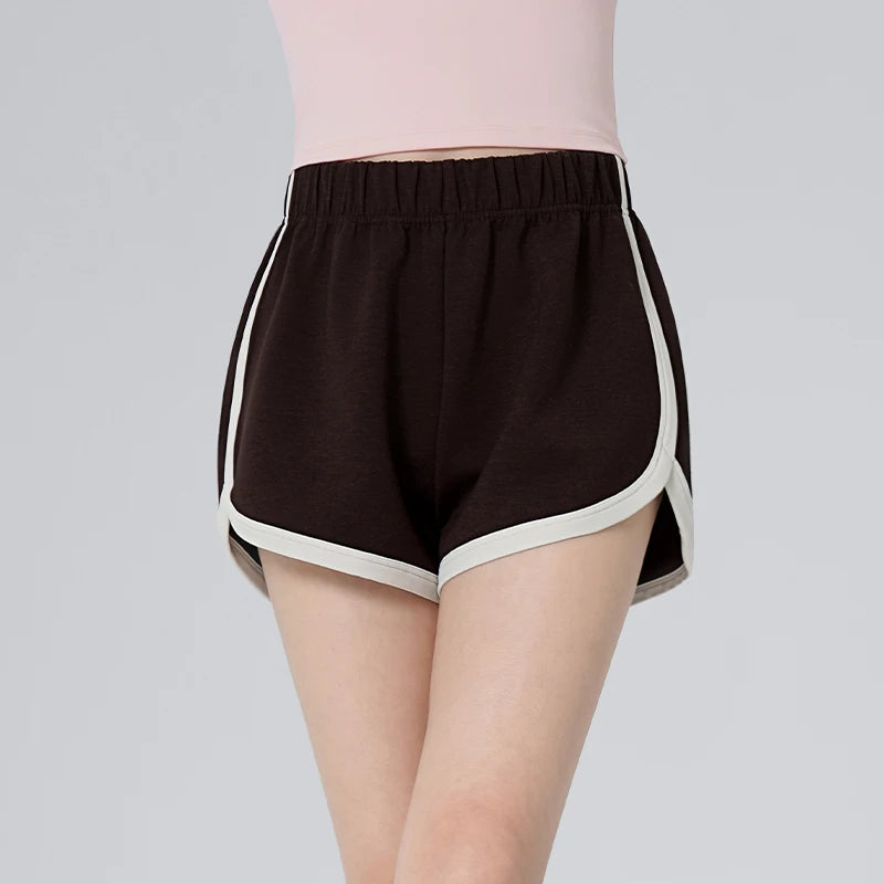 Women Tennis Yoga Workout Wide Leg Short Pants Mid-waist Causal Loose Straight Shorts Teen Girl Breathable Jogging Gym Clothing