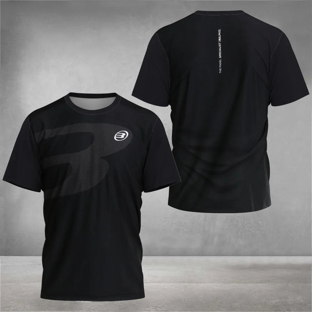 2026 New Padel Element Print Quick-drying Short Sleeve Men's Tennis Breathable Wear Men's Ultra-thin Fitness T-shirt Casual Top