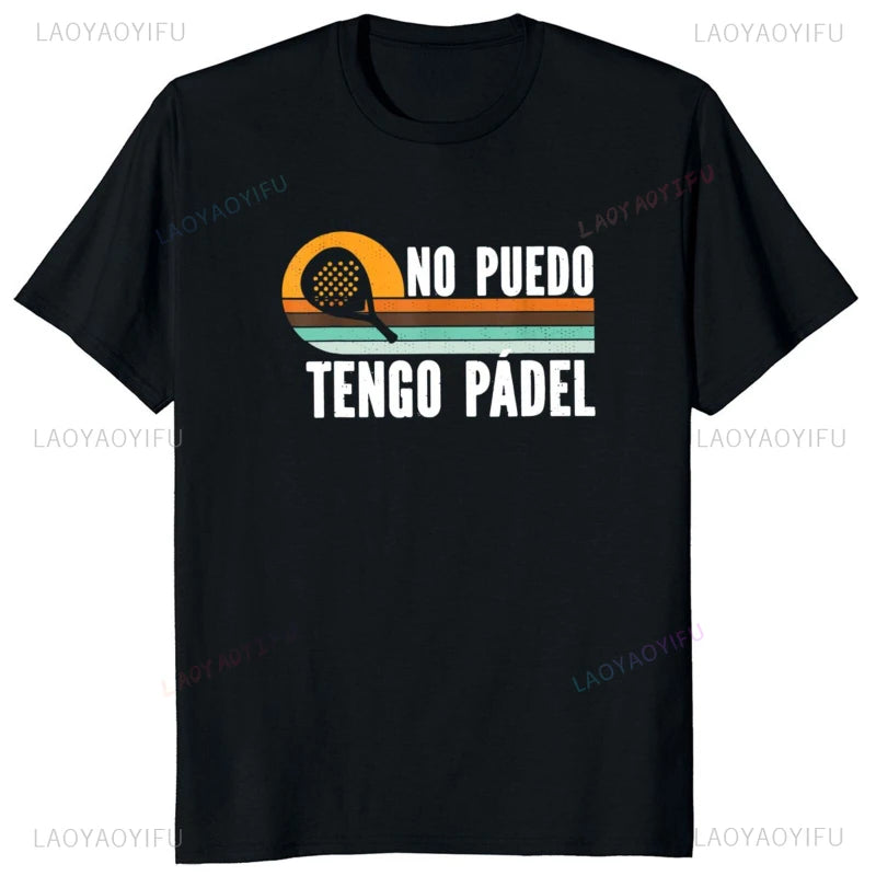 Porque Pierdo Al Padel Divertido Tshirt Funny Cotton T Shirt Casual Soft Premium Men Clothing Shirt Graphic Tee Shirt Summer Top