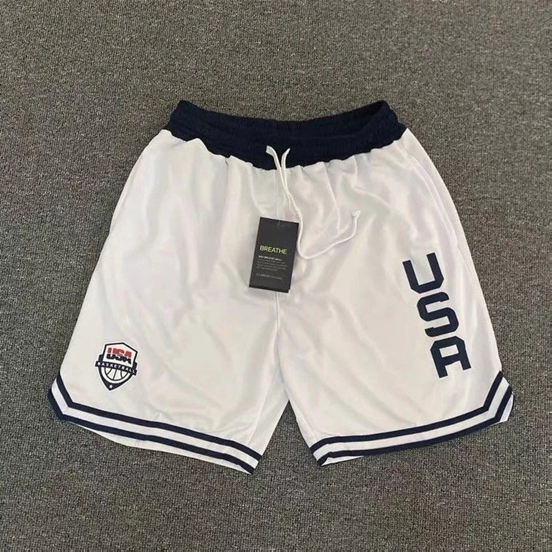 2024 Summer Basketball Running Shorts Men High Quality Social Elastic Waist Shorts 2 Colors Sport Clothes Training Shorts