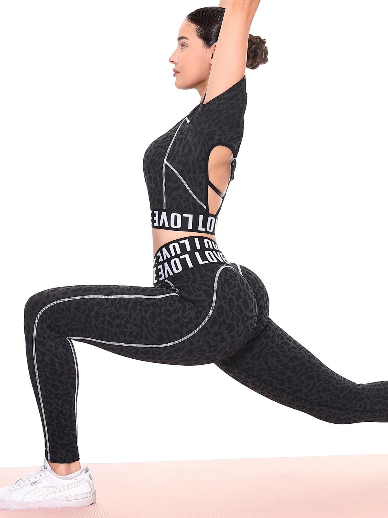 Conjunto Gym y Yoga Mujer 2 Piezas — Leggings + Sujetador Deportivo Sin Costuras