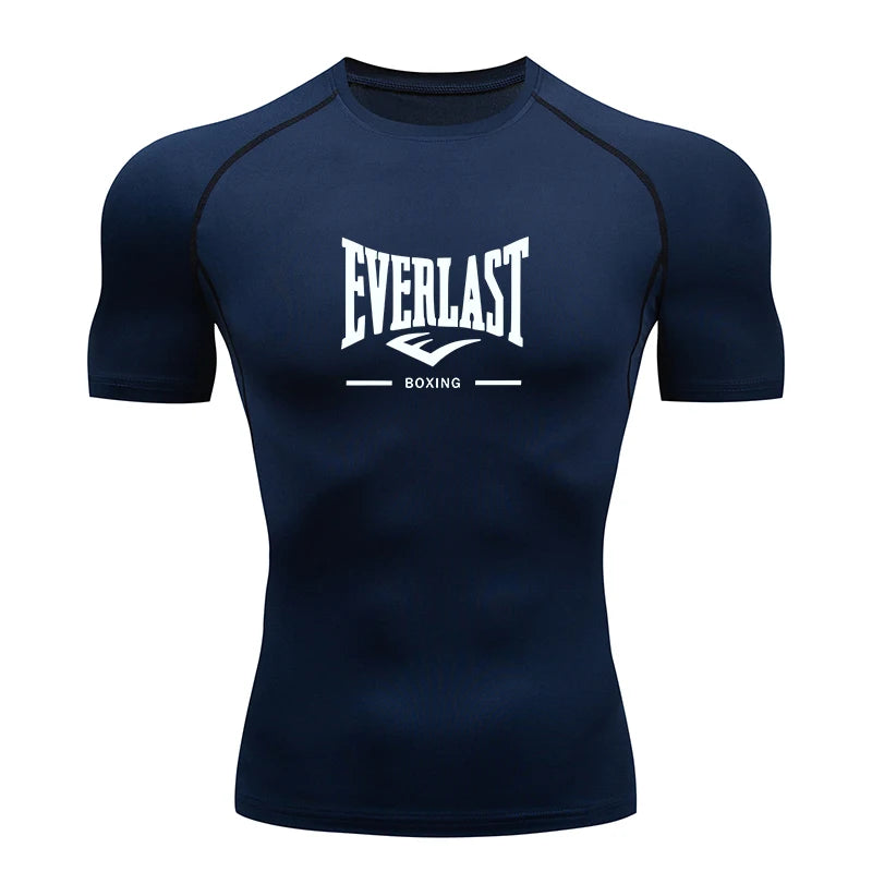 2026 New Men's Running Compression T-Shirt Short Sleeve Gym Workout Shirts Fitness Shirts Men's Jogging Sportswear Sweatshirts