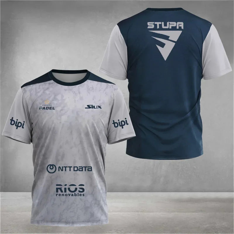 New Men's Fitness Sports T-shirt Breathable Quick Drying shirt Men's Fashion Trend Tennis Sports Short sleeved Men's Clothing