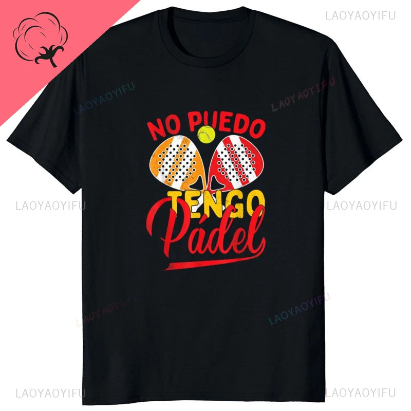 Porque Pierdo Al Padel Divertido Tshirt Funny Cotton T Shirt Casual Soft Premium Men Clothing Shirt Graphic Tee Shirt Summer Top