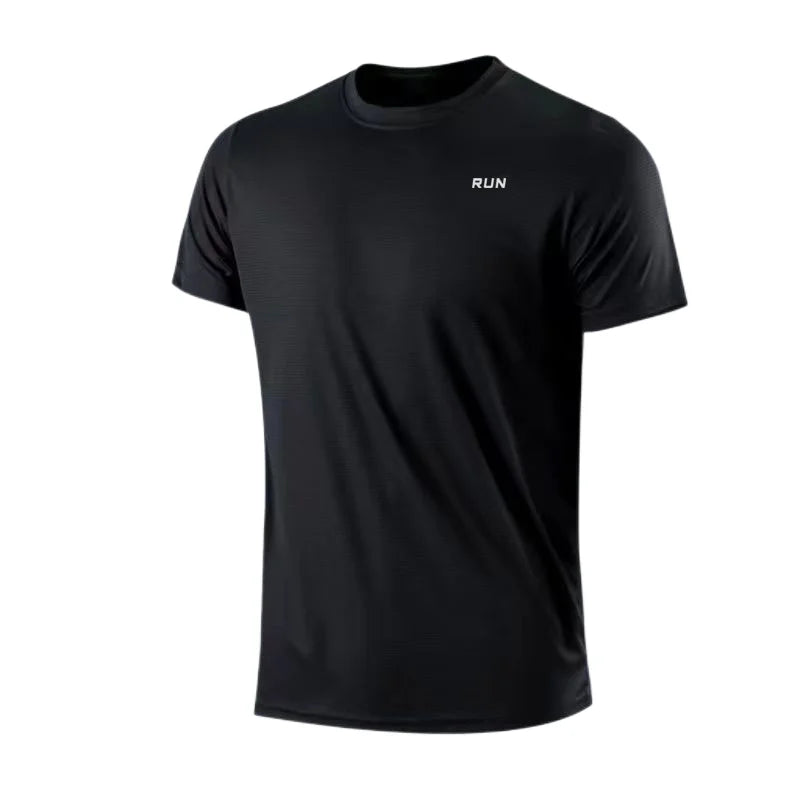 Camiseta de manga corta de secado rápido para hombre, ideal para gimnasio, correr, entrenamiento, ejercicio y deportes. Ligera.