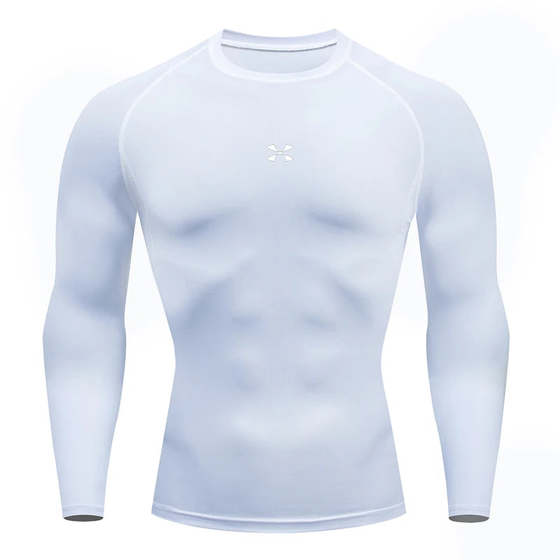 Compression T Shirt Men Summer Sportswear Running T-shirt Elastic Quick Dry Sport Tops Tee Athletic Gym Workout Shirts Men