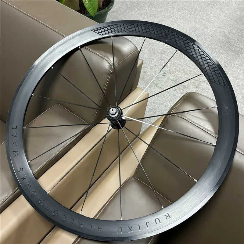 RUJIXU Último modelo de alta calidad 700C30/40/50mm, ruedas para bicicleta de carretera con freno V, BMX, freno de disco y llanta de aluminio.