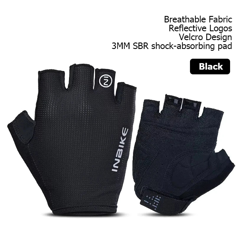 Guantes MTB INBIKE Verano – Medio Dedo con Absorción de Impactos