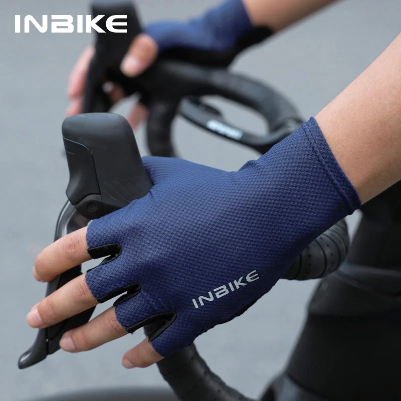 Guantes de Ciclismo INBIKE Unisex – Medio Dedo Ligeros para MTB y Deporte