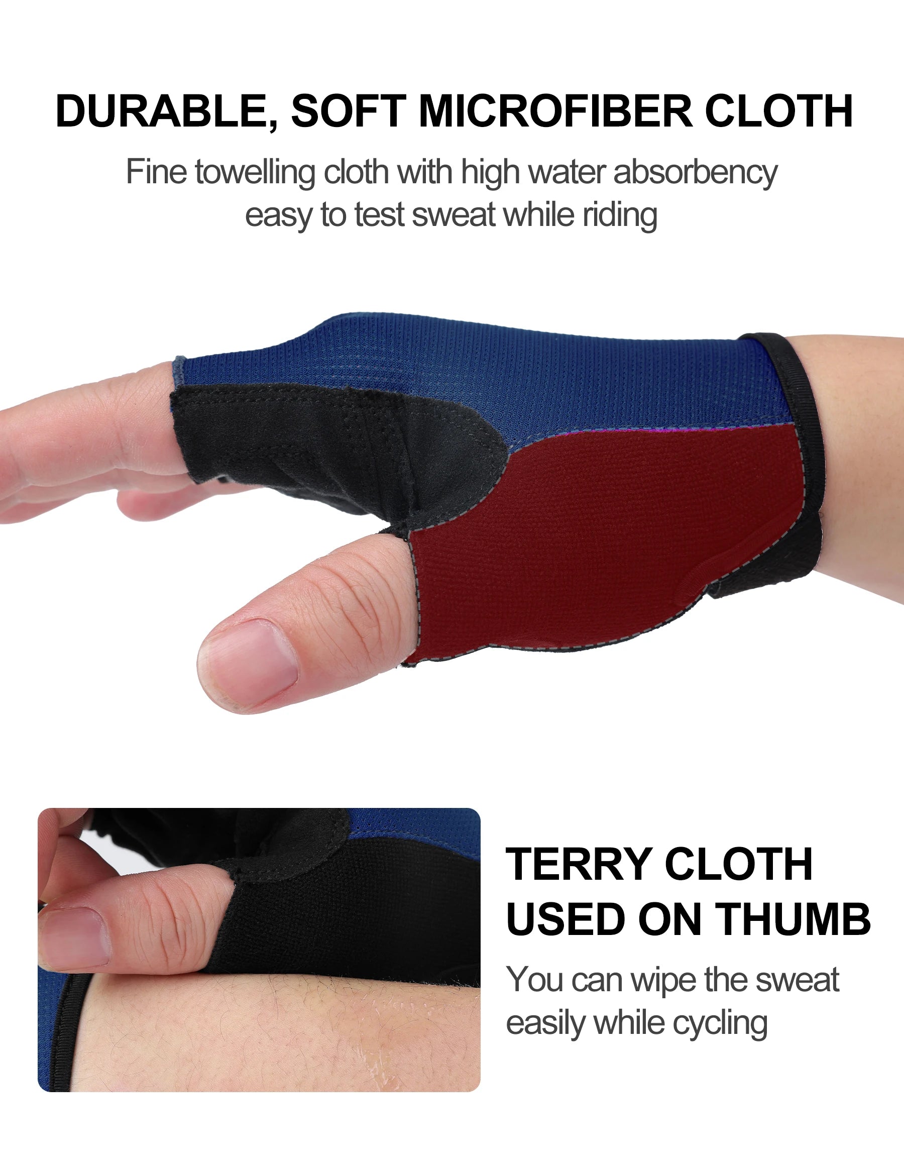 Guantes MTB INBIKE Verano – Medio Dedo con Absorción de Impactos