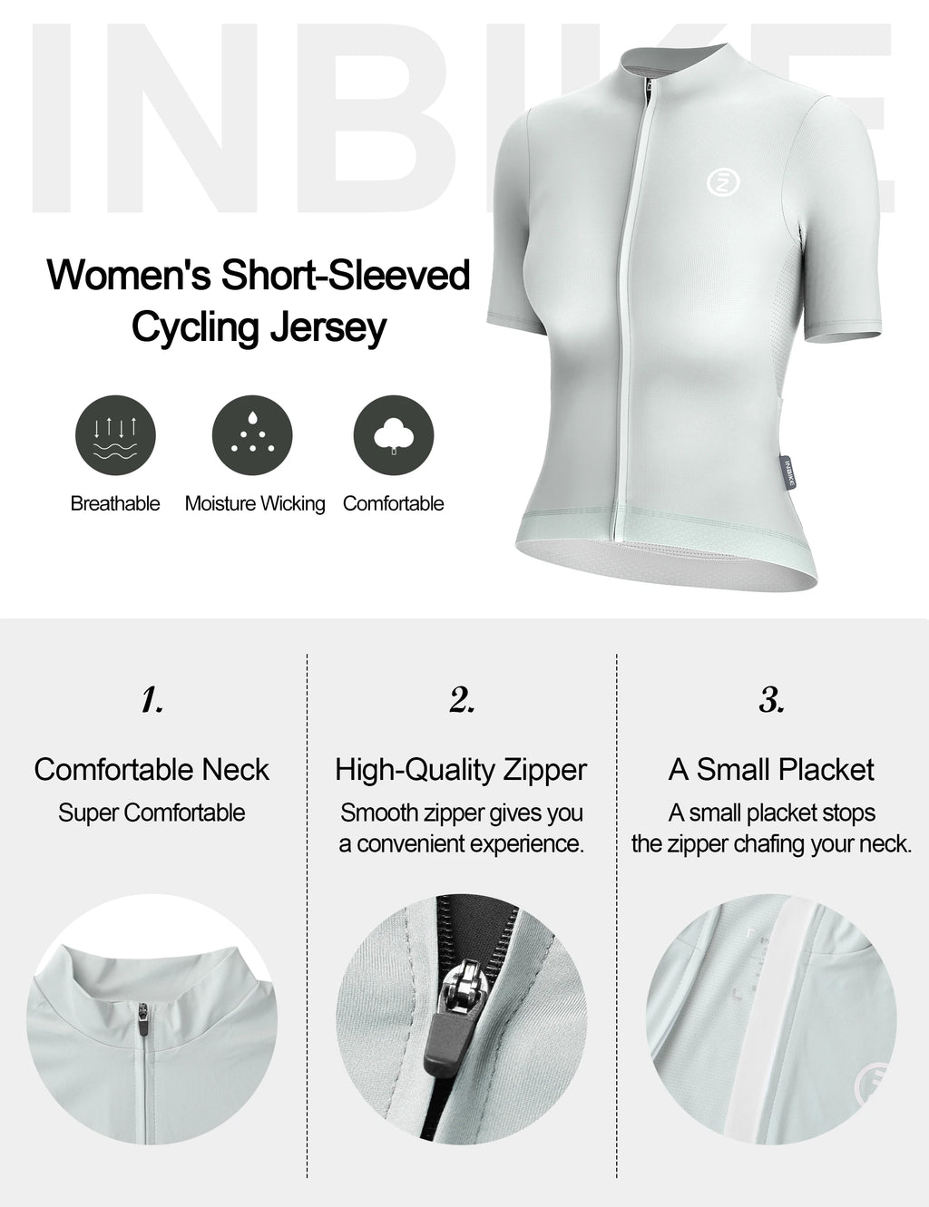 INBIKE Women's Cycling Jersey Set Road Bike Jersey Short Sleeves Bicycle Clothing Bike Bib Shorts with Pockets Biking Clothes