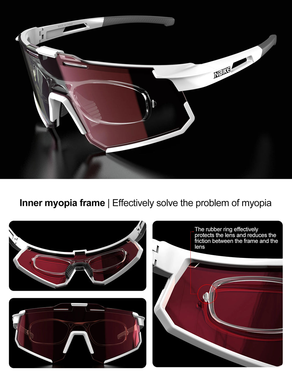 Gafas de Ciclismo para Mujer INBIKE – Fotocromáticas UV400 y Antipolvo