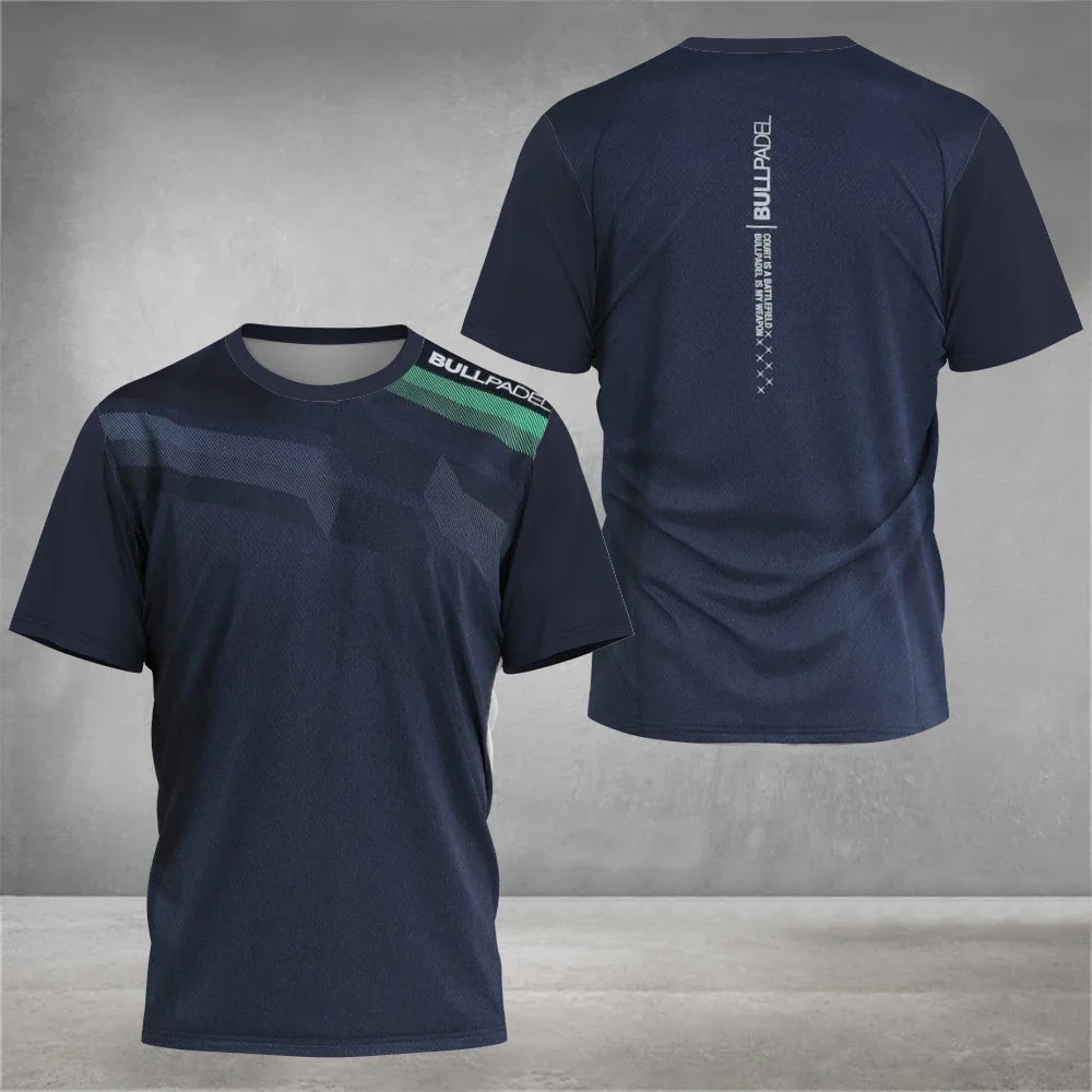 2026 New Padel Element Print Quick-drying Short Sleeve Men's Tennis Breathable Wear Men's Ultra-thin Fitness T-shirt Casual Top