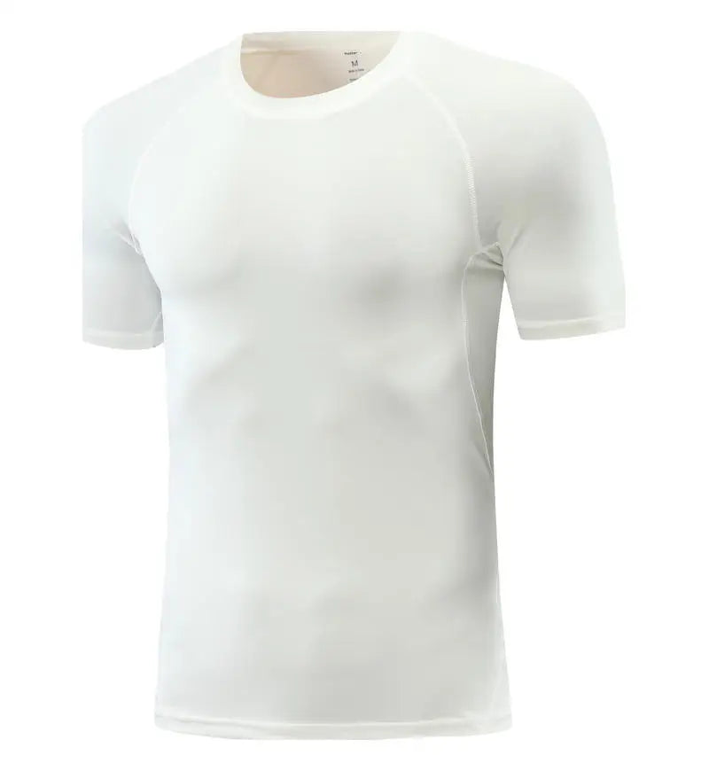 Fitness T-Shirts Quick Drying Gym Jersey Sports Running Short Sleeves Compression Shirt Elastic Tight Men Sportswear Clothing