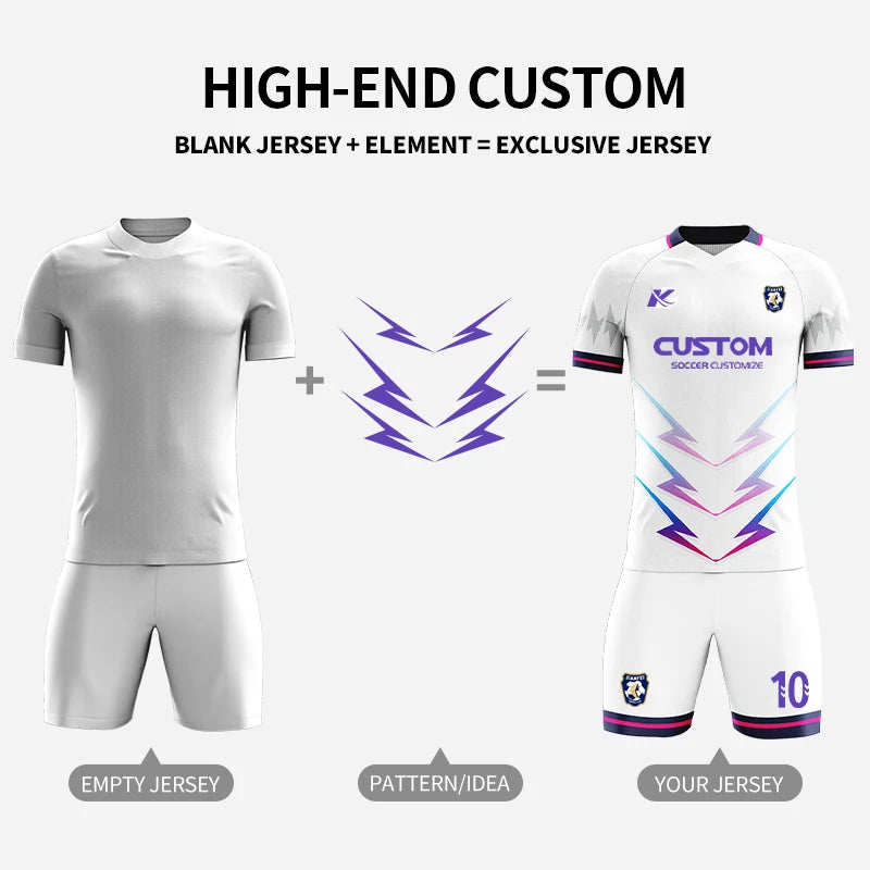 Custom Sublimation Football Jersey Sets Breathable Football Uniform Team Soccer Jersey Set Training Soccer Uniform For Men