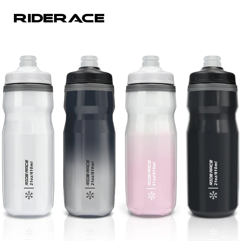 Botella Térmica de Ciclismo RIDERACE 610ml – Doble Capa para MTB y Carretera
