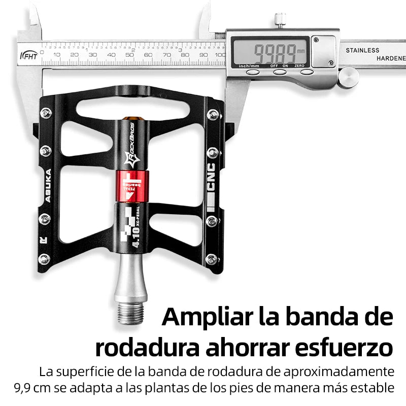 ROCKBROS Mountain Bike Bicycle Pedals Cycling Ultralight Aluminium Alloy 4 Bearings MTB Pedals Bicicleta Bike Pedals Flat BMX