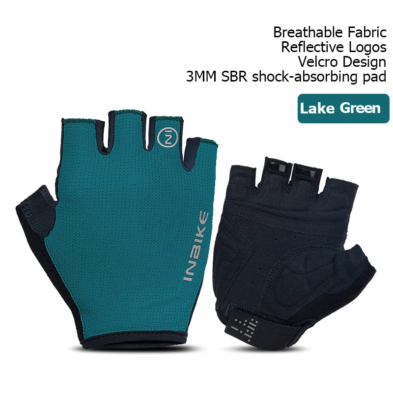 Guantes MTB INBIKE Verano – Medio Dedo con Absorción de Impactos