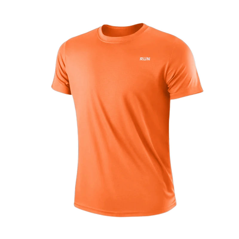 Camiseta de manga corta de secado rápido para hombre, ideal para gimnasio, correr, entrenamiento, ejercicio y deportes. Ligera.
