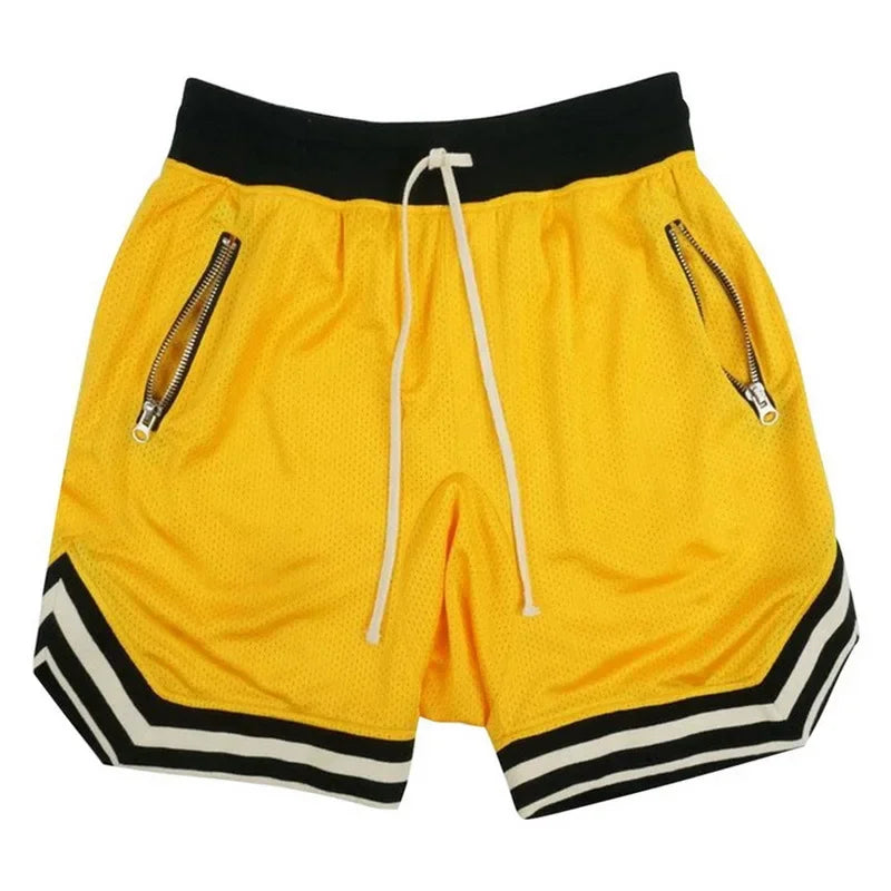 Summer Basketball Men Loose Sport Shorts Quick Drying Mesh Sports Five-point Pants Oversized Sports Shorts