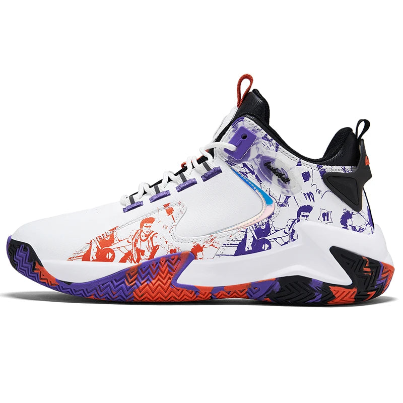 Men Basketball Shoes Mesh Breathable Comfort Anti Slip Wear-resistant Flat Cushioning Sneakers Field Training Basketball Boots