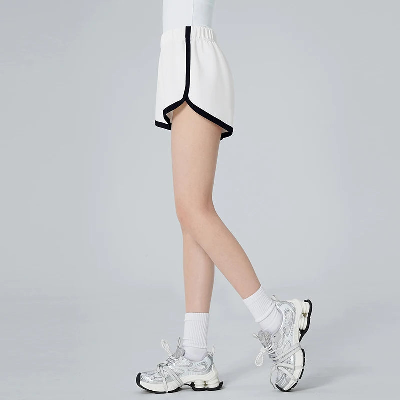 Women Tennis Yoga Workout Wide Leg Short Pants Mid-waist Causal Loose Straight Shorts Teen Girl Breathable Jogging Gym Clothing