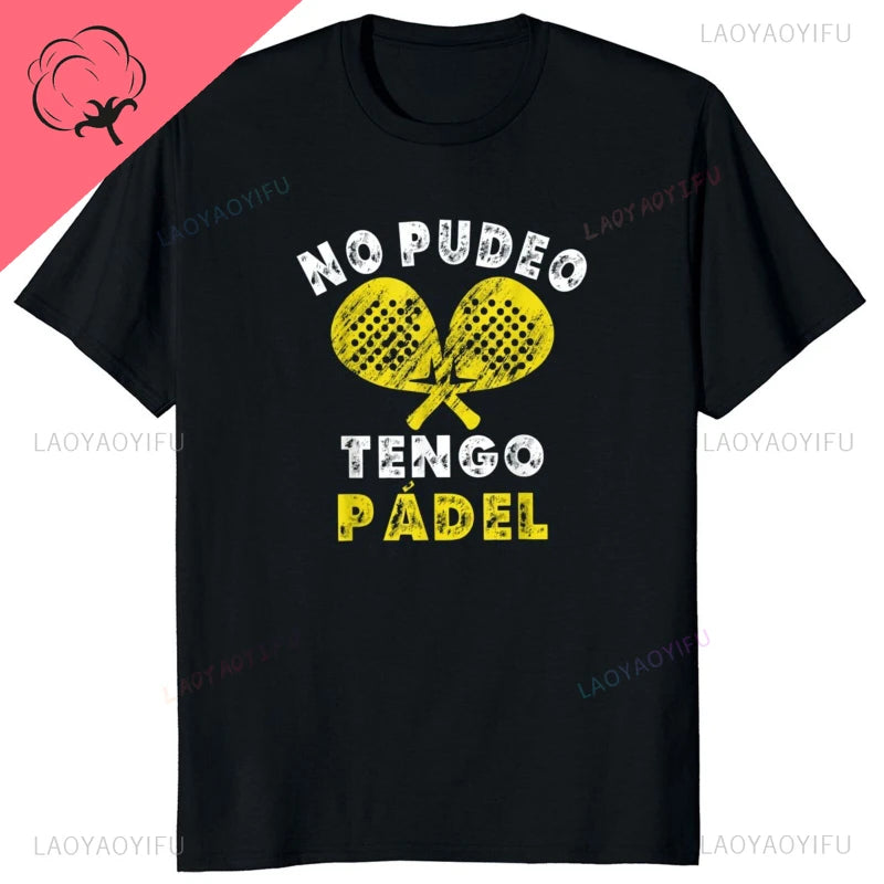 Porque Pierdo Al Padel Divertido Tshirt Funny Cotton T Shirt Casual Soft Premium Men Clothing Shirt Graphic Tee Shirt Summer Top