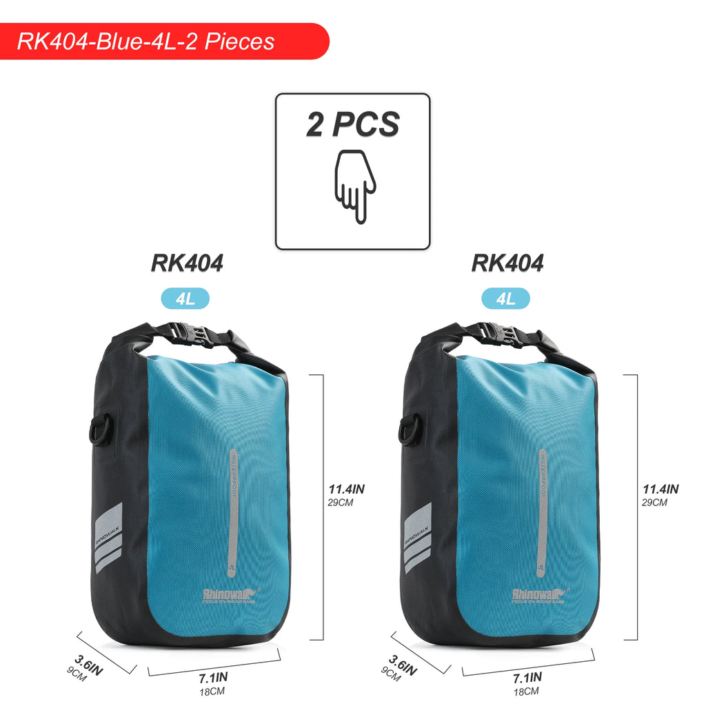 Rhinowalk Bike Quick Release Front Fork Bag 2 PCS  4L/6L Waterproof Cycling Electric Scooter Vehicle Bag Storage Accessory