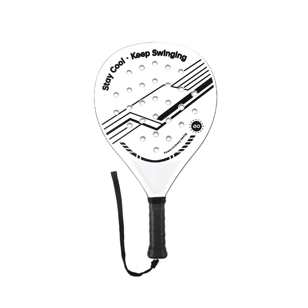 Lightweight Padel Racquet Carbon Fiber Surface with EVA Memory Flex Foam Core for Beginner to Intermediate Players