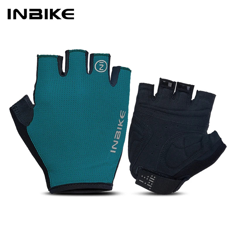 Guantes de Ciclismo INBIKE Verano – Medio Dedo Antideslizantes y Transpirables