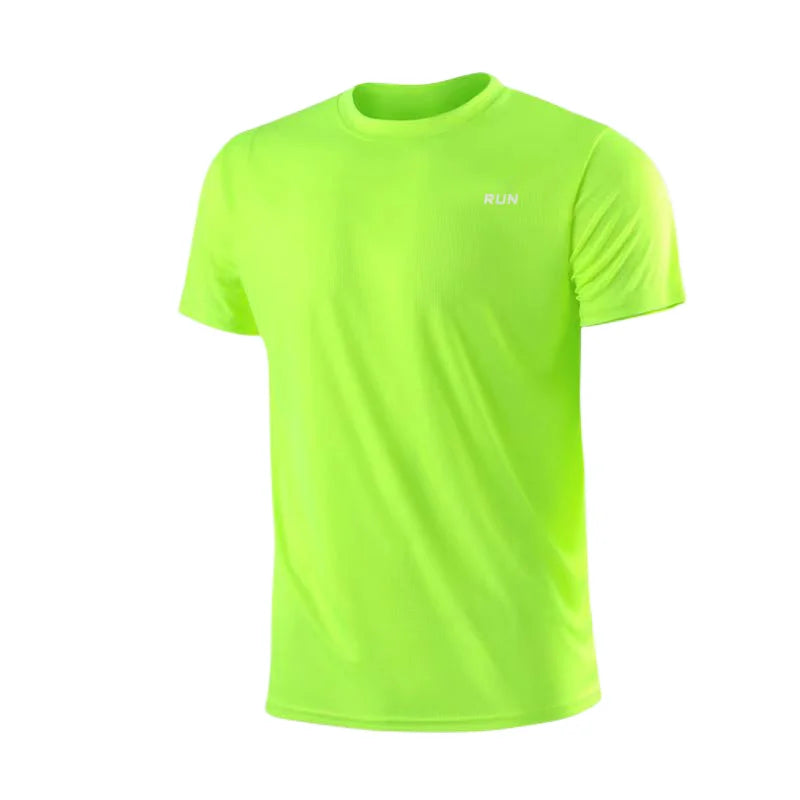 Camiseta de manga corta de secado rápido para hombre, ideal para gimnasio, correr, entrenamiento, ejercicio y deportes. Ligera.
