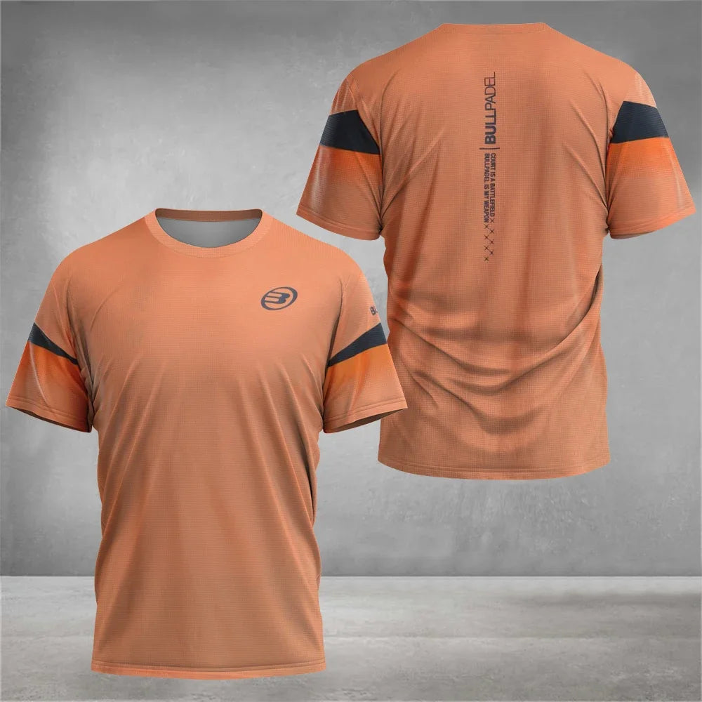2026 New Padel Element Print Quick-drying Short Sleeve Men's Tennis Breathable Wear Men's Ultra-thin Fitness T-shirt Casual Top