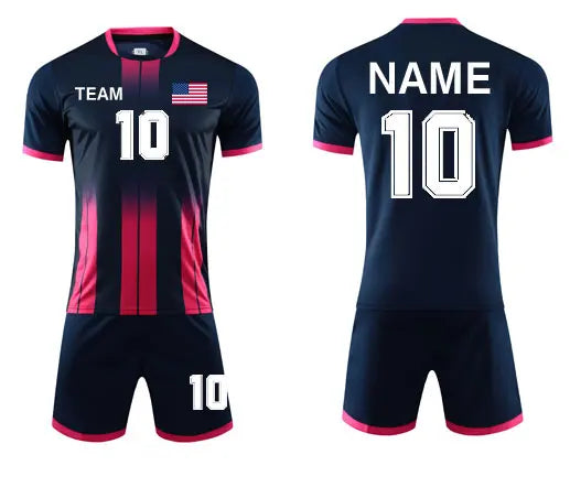 Customized children's football uniform set for boys in kindergarten, primary and secondary school students in training camp, sho