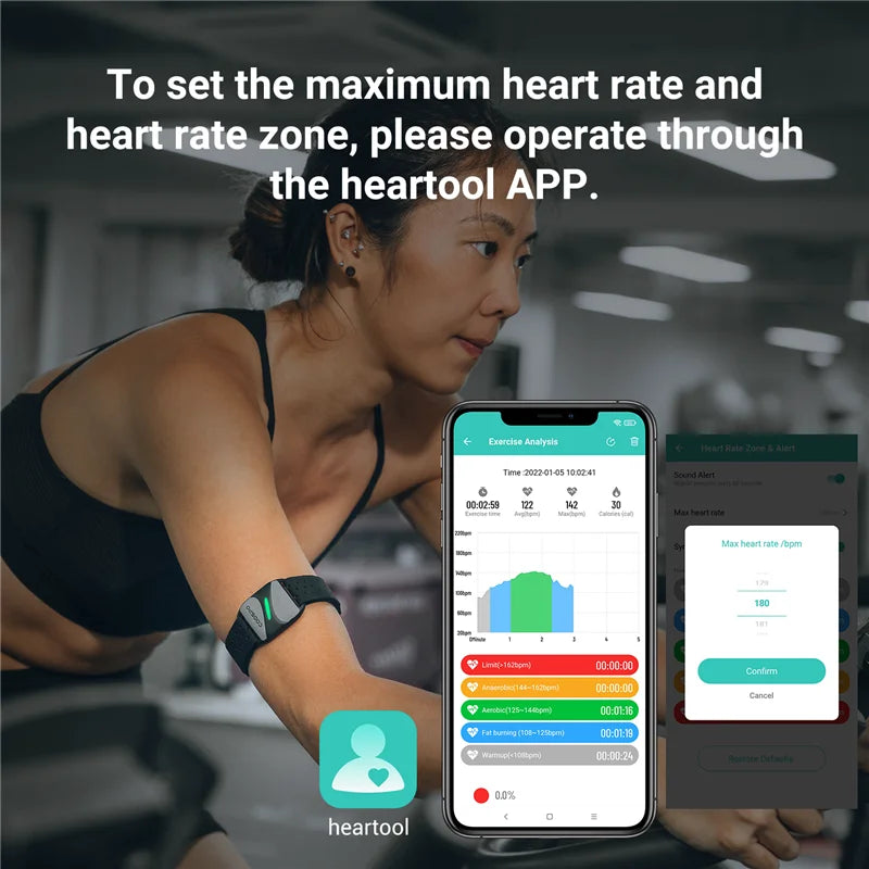 Monitor de Frecuencia Cardíaca COOSPO HW706 – Brazalete Óptico ANT+ para Ciclismo